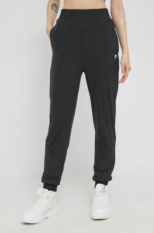 Fila pantaloni de trening tricotaj negru FAW0204