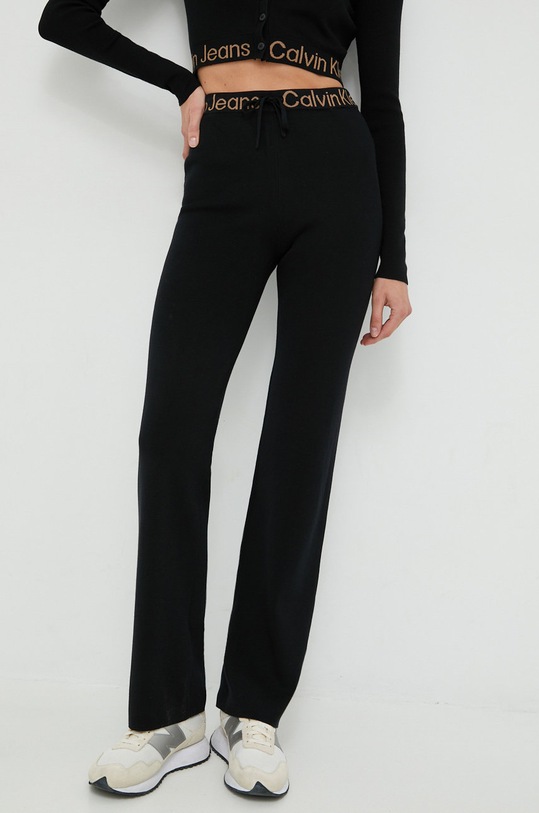 Calvin Klein Jeans pantaloni J20J219740.9BYY negru AW22