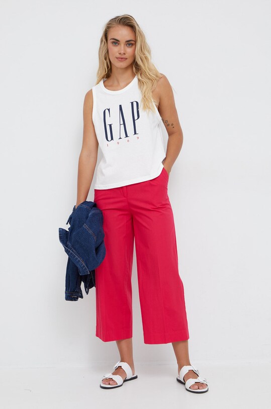 Sisley pantaloni de bumbac 42FFLF02F.2C9 roz AW22
