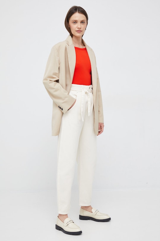 United Colors of Benetton jeansy 4DUKDF008.074. beżowy AW22