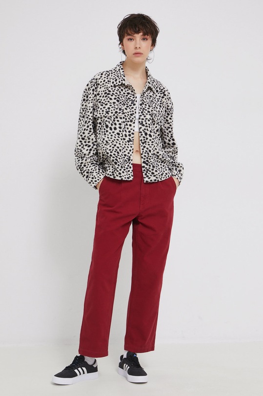 Odzież Vans spodnie bawełniane VN0A7YQZJ511 czerwony