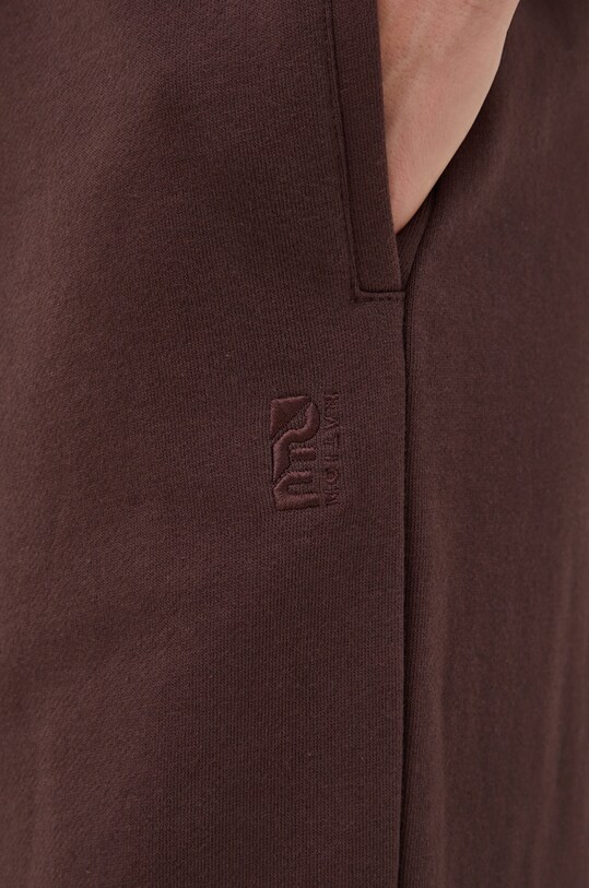 P.E Nation spodnie dresowe bawełniane brązowy 22PE3P078