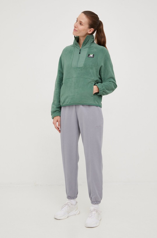 Bavlněné tepláky New Balance WP23553SEL šedá AW22