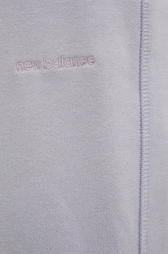 Bavlněné tepláky New Balance šedá WP23553SEL