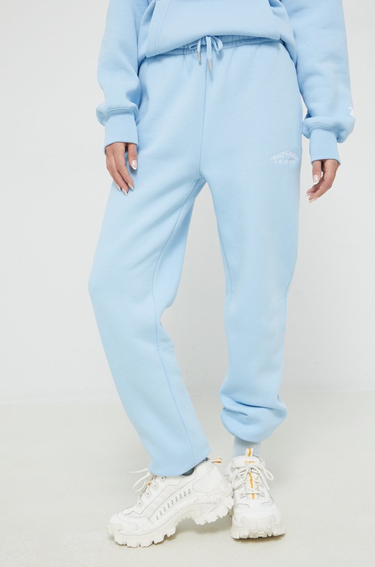 Juicy Couture pantaloni de trening Wendy tricotaj albastru JCRB122004.134