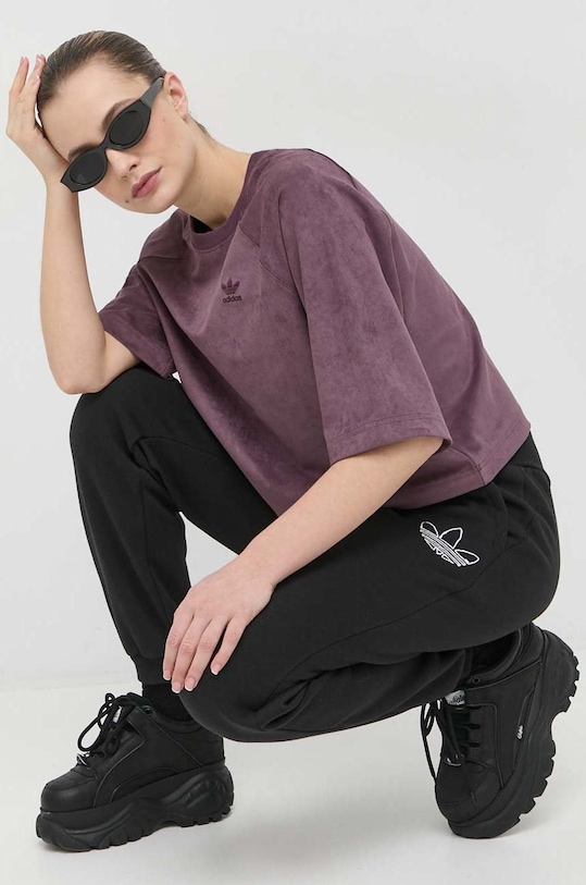 Спортен панталон adidas Originals трикотаж черен HM1552