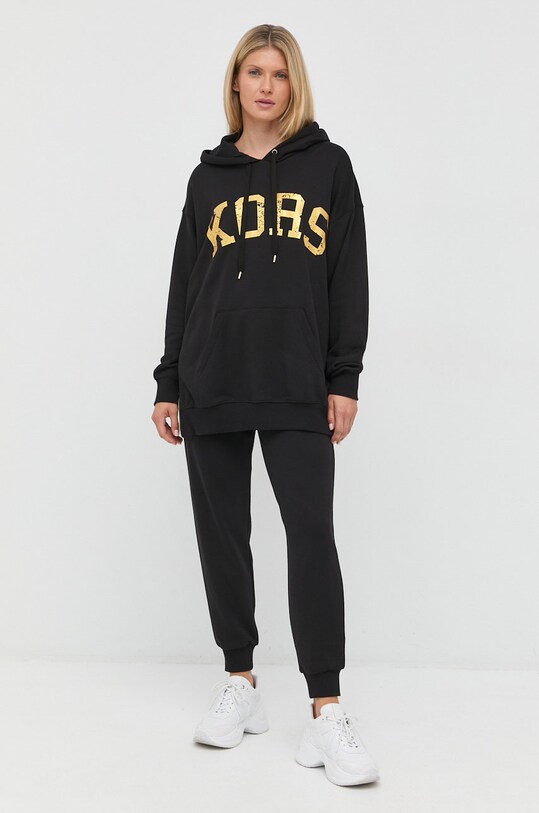 MICHAEL Michael Kors spodnie dresowe bawełniane MF230D84MY czarny AW22