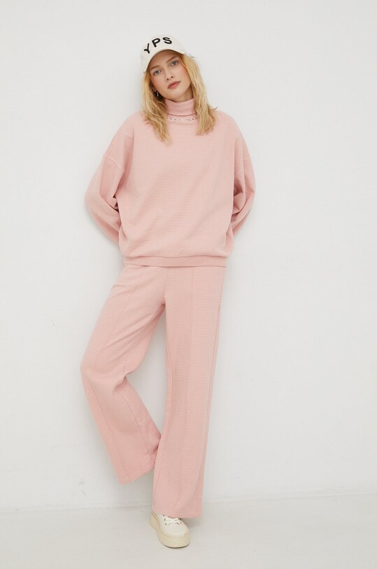 American Vintage spodnie dresowe ELLA05AH22 różowy AW22
