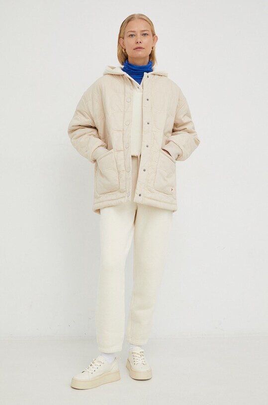 Tepláky American Vintage s elastanom béžová VIZ05A