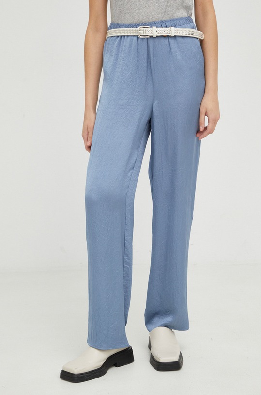 Kalhoty American Vintage high modrá WID10DH22