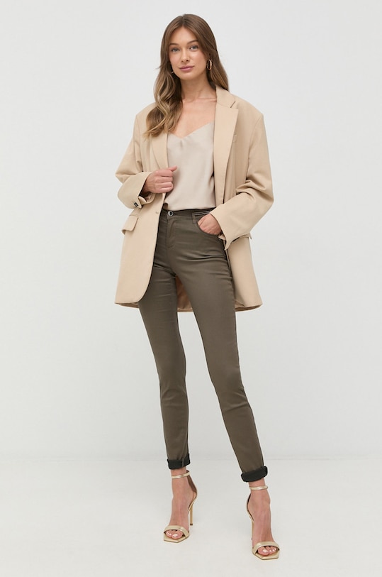 Kalhoty Morgan PALONA PALONA.KAKI zelená AW23