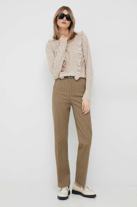 Kalhoty United Colors of Benetton 47OYDF02R.901 béžová AW22