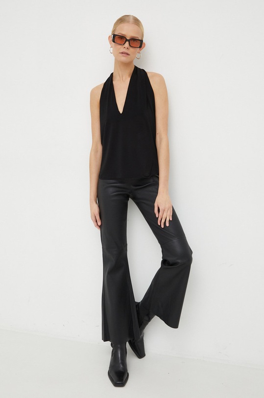 By Malene Birger patalogni in pelle Q66175071 nero AW22