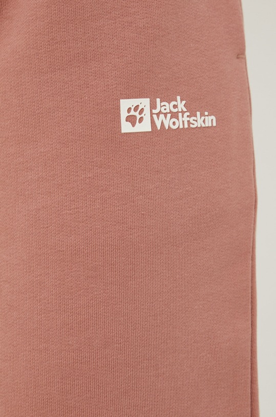 Jack Wolfskin pantaloni de trening din bumbac roz 1507092