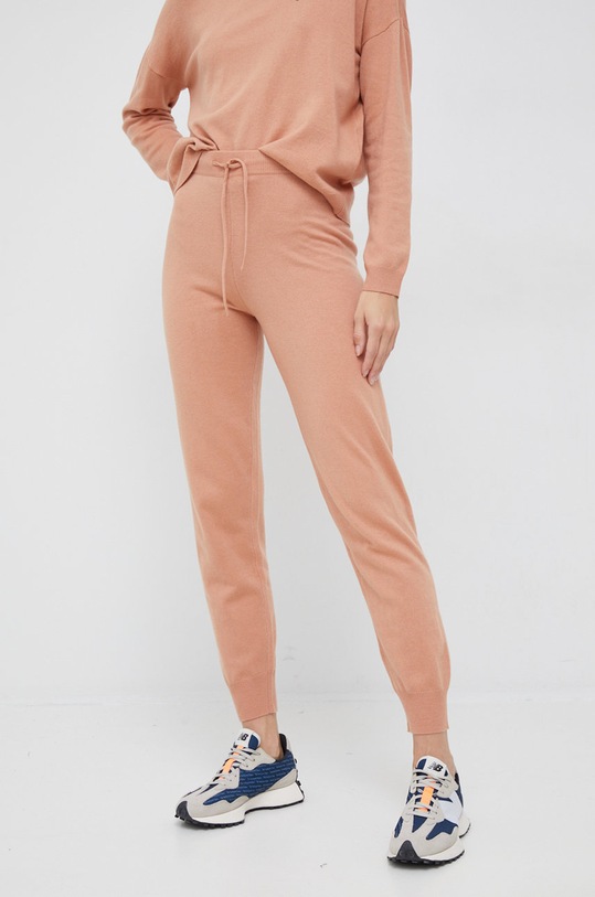 Odzież Lyle & Scott spodnie dresowe z domieszką wełny KNW1703V.W795 pomarańczowy