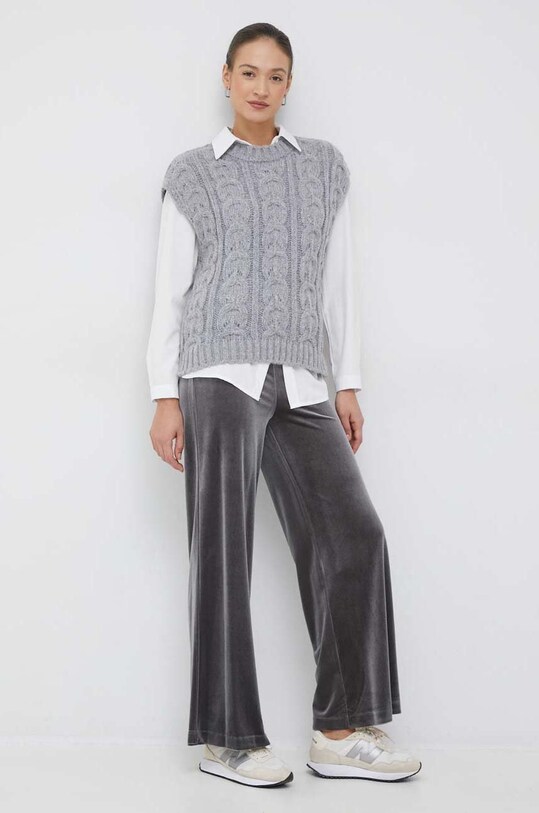 United Colors of Benetton spodnie 44Q2DF02Q szary AW22