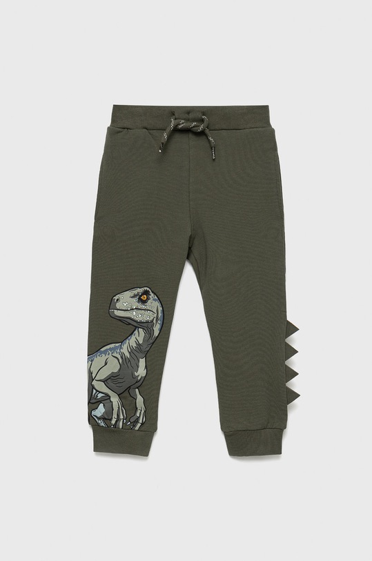 Name it spodnie dresowe dziecięce Park Jurajski z elastanem zielony 13205224.Beetle