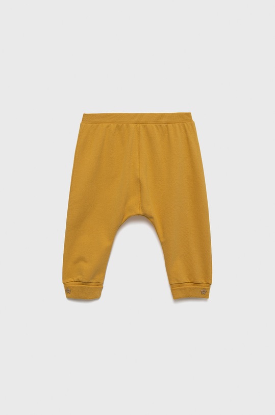 United Colors of Benetton pantaloni de trening pentru copii tricotaj galben 3QW0AF00H.W