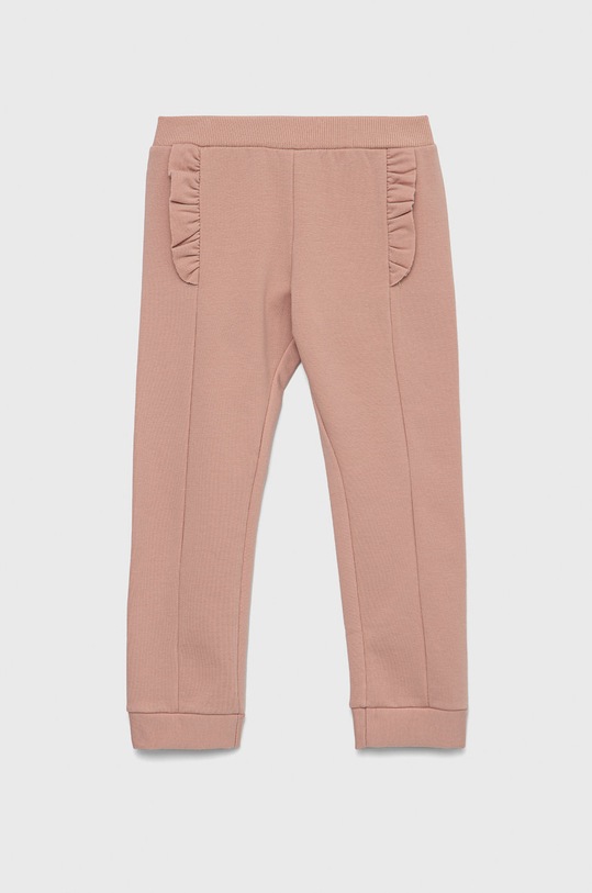 United Colors of Benetton spodnie dresowe dziecięce dzianina różowy 35Q2GF01H.P