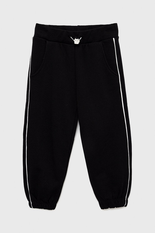 Sisley pantaloni de trening din bumbac pentru copii bumbac negru 3J68XF008.G.REPROPOSED