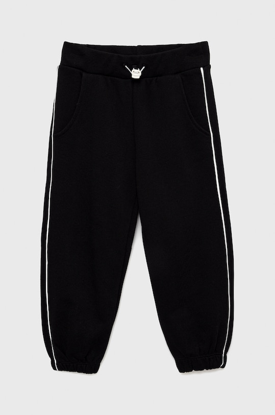 Sisley spodnie dresowe bawełniane dziecięce bawełna czarny 3J68XF008.G.REPROPOSED