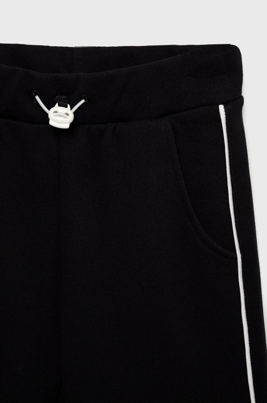 Dziewczynka Sisley spodnie dresowe bawełniane dziecięce 3J68XF008.G.REPROPOSED czarny