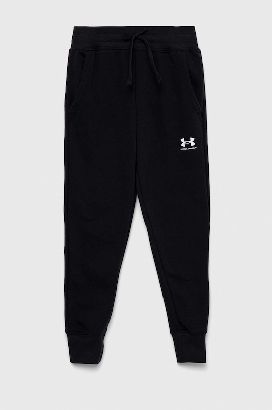Under Armour pantaloni de trening pentru copii tricotaj negru 1373133