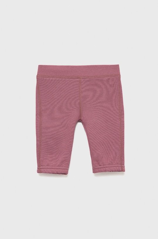 United Colors of Benetton spodnie dresowe bawełniane dziecięce aplikacja fioletowy 3J70AF009.W