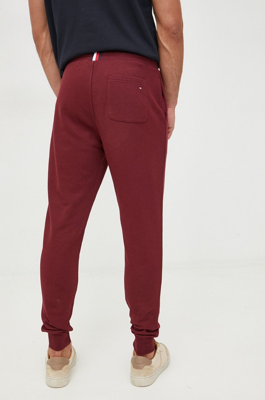 Odzież Tommy Hilfiger spodnie dresowe bawełniane MW0MW08388.9BYY bordowy