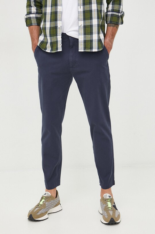 Kalhoty Calvin Klein látka námořnická modř K10K108153.9BYY