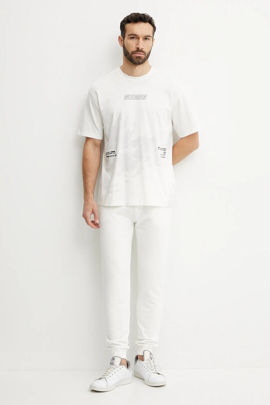 Παντελόνι φόρμας Guess Z2YB22.KAIJ1 λευκό SS25