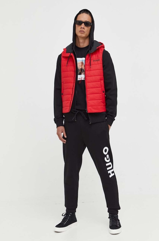 HUGO spodnie dresowe bawełniane 50473211 czarny AA00