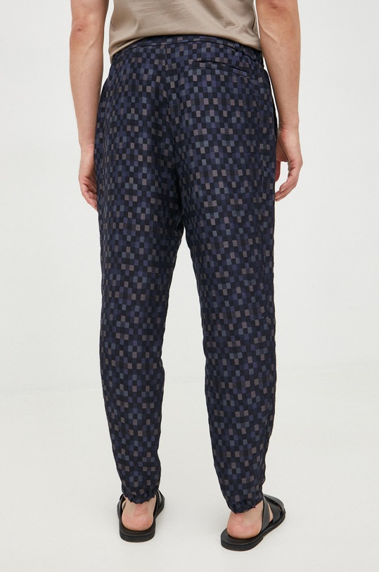 Odzież Emporio Armani spodnie z domieszką wełny H31P38.C1060 granatowy