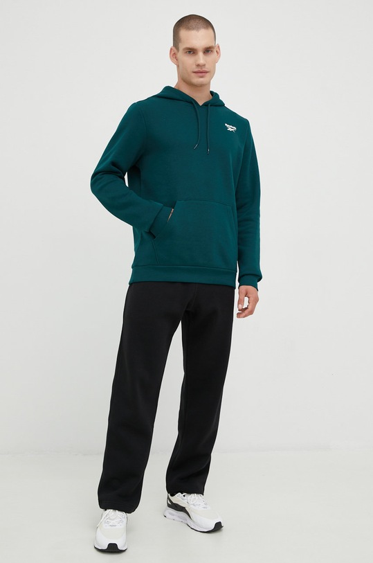 Reebok spodnie dresowe HH8331 czarny AW22