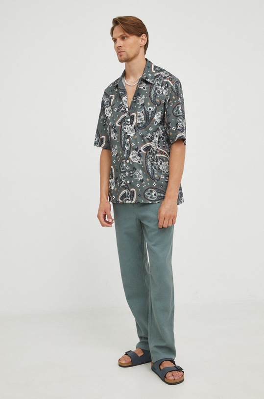 Samsoe Samsoe pantaloni M22200073 verde AW22