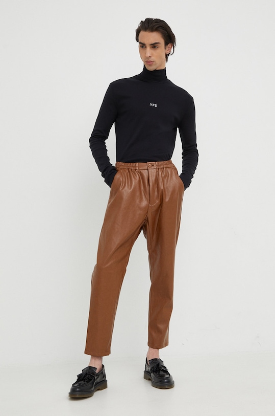 Drykorn pantaloni de lana 40626.156022 maro AW22