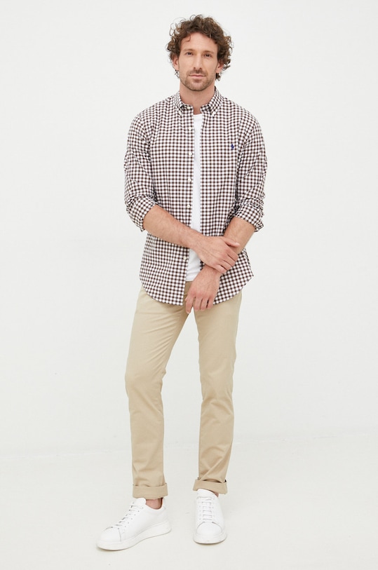 Hlače Polo Ralph Lauren 710644988009 bež AW22