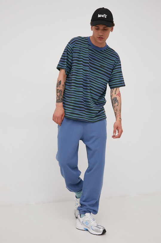 Levi's spodnie dresowe bawełniane A0937.0020 niebieski AW22