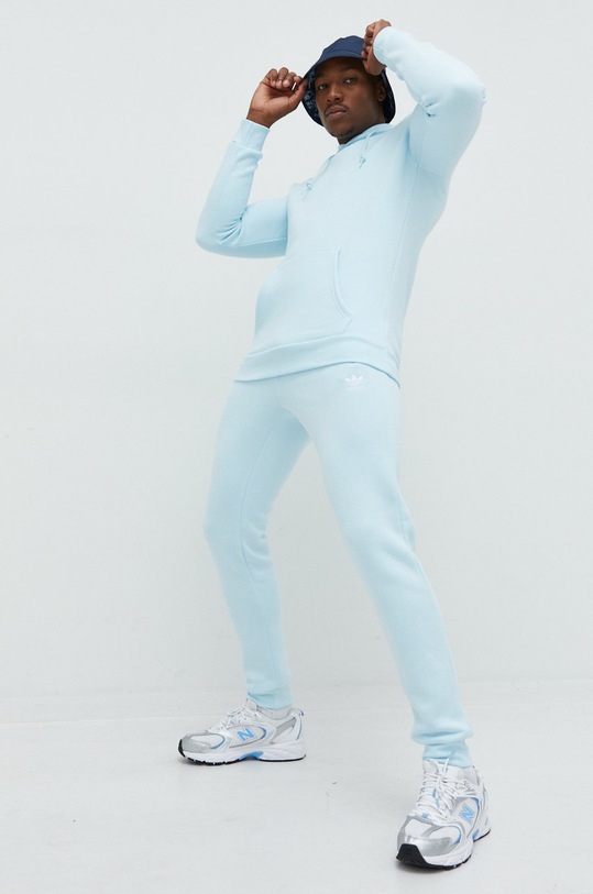 adidas Originals spodnie dresowe dzianina niebieski HK0108
