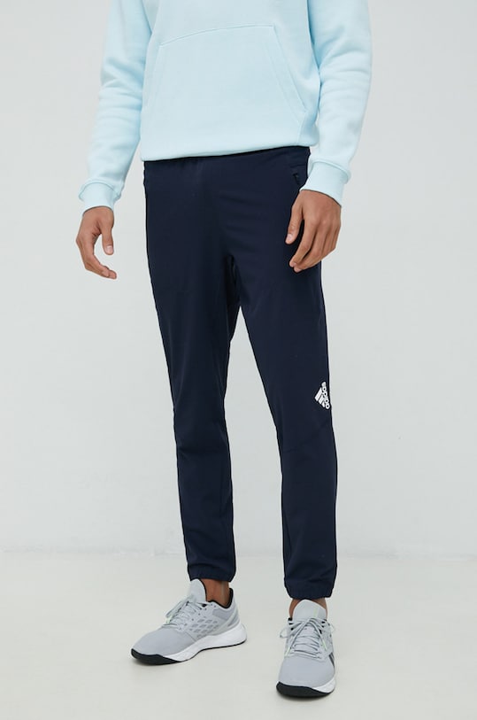 adidas Performance spodnie treningowe D4T z elastanem granatowy HL8767