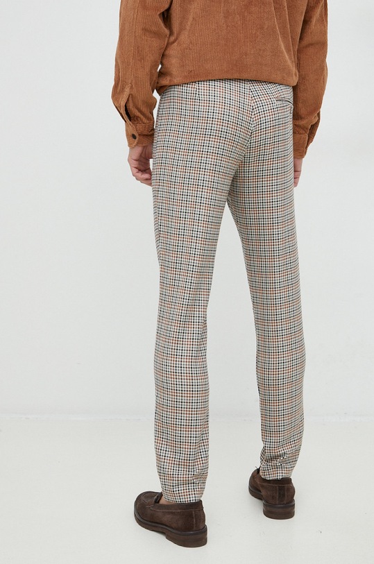 Oblečení Kalhoty s příměsí vlny Pepe Jeans Castle Check PM2115162.856 hnědá