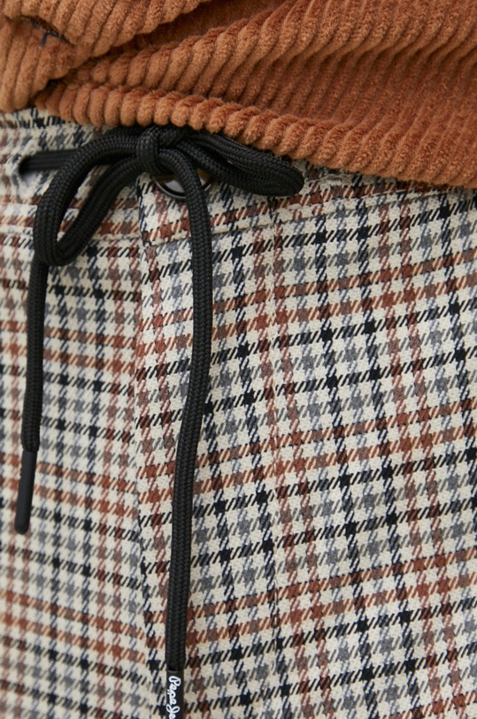 Kalhoty s příměsí vlny Pepe Jeans Castle Check PM2115162.856 hnědá