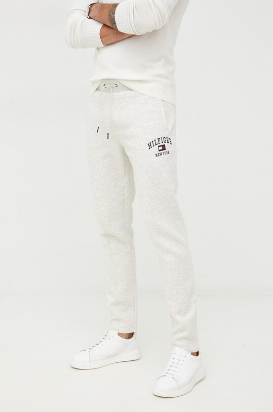 Παντελόνι Tommy Hilfiger πλεκτό ύφασμα γκρί MW0MW28174.9BYY