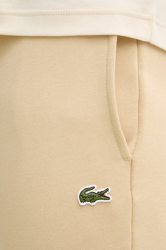 Lacoste spodnie dresowe z bawełną męskie beżowy XH9624