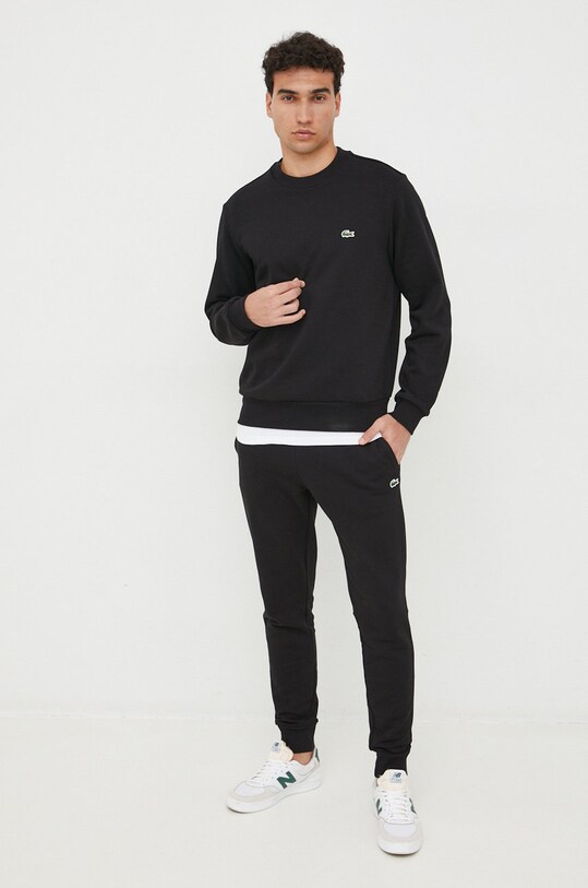 Lacoste παντελόνι φόρμας XH9624 μαύρο SS25