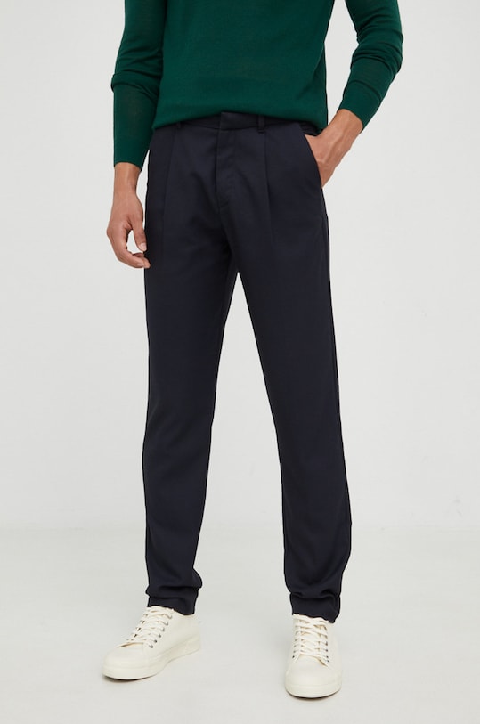 Bruuns Bazaar pantaloni potrivit bleumarin BBM1443