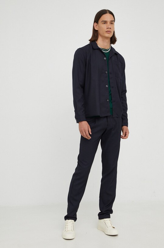 Bruuns Bazaar pantaloni BBM1443 bleumarin AW22