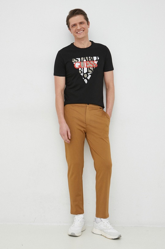 Calvin Klein spodnie K10K109913.9BYY brązowy AW22