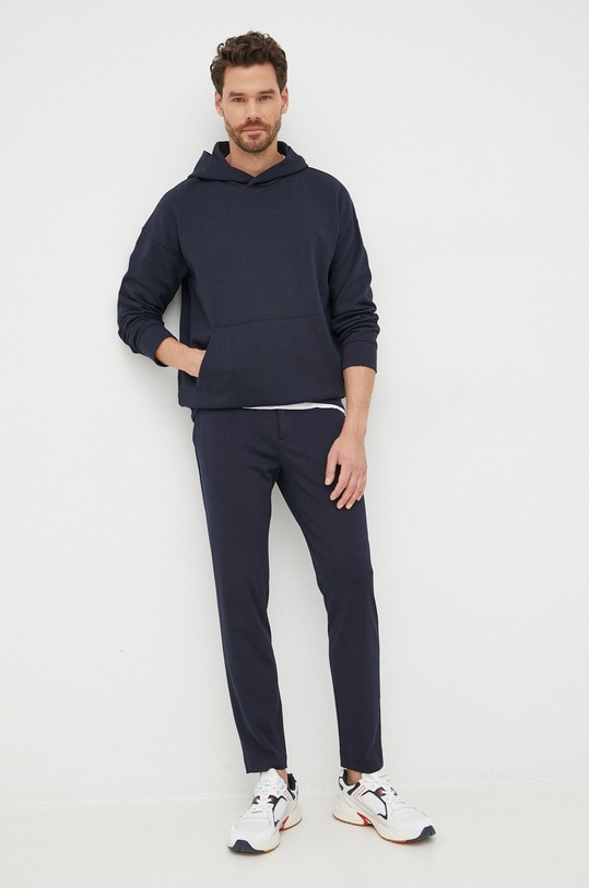 Sisley spodnie 4MPASF01Z.06U granatowy AW22