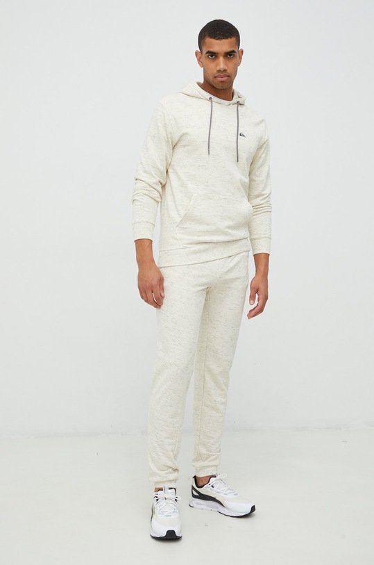 Quiksilver spodnie dresowe EQYFB03299 beżowy AW22